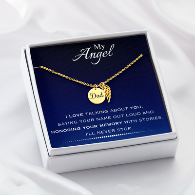 EVELYN HARPER™ MY ANGEL MEMORIAL DAD NECKLACE