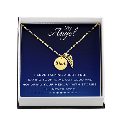 EVELYN HARPER™ MY ANGEL MEMORIAL DAD NECKLACE