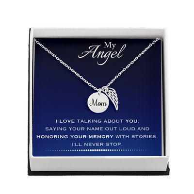 EVELYN HARPER™ MY ANGEL MEMORIAL MOM NECKLACE